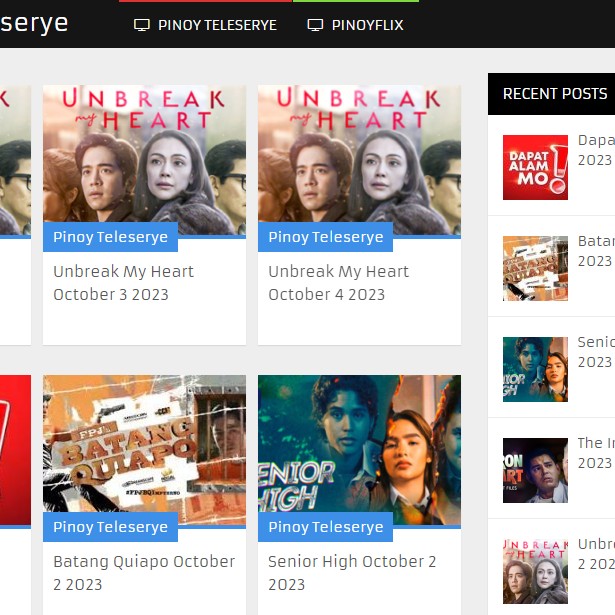 Free Checklists By Pinoy Flix Teleserye