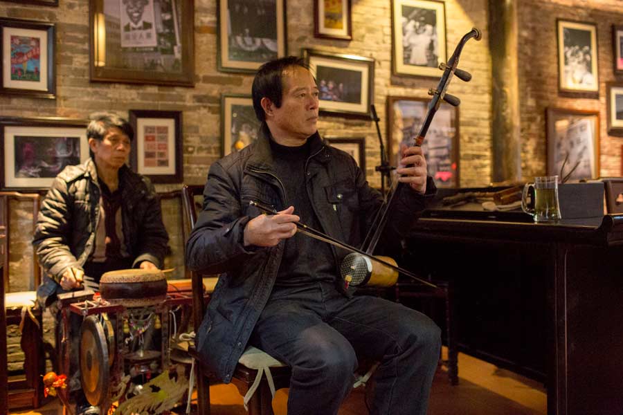 Guilin Opera musicians performing