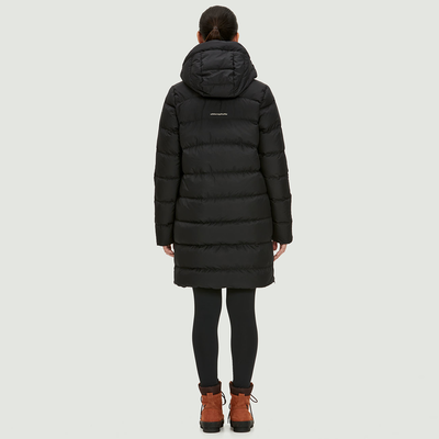 Manteau long en duvet pour femme de couleur noir