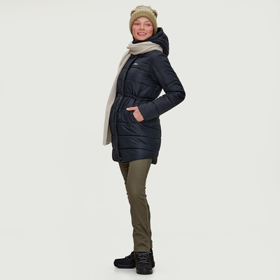 Louisa - Manteau isolé mi-long à capuche femme