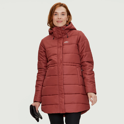 Louisa - Manteau isolé mi-long à capuche femme