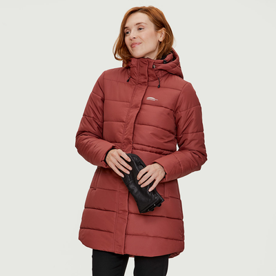 Louisa - Manteau isolé mi-long à capuche femme