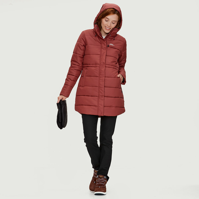 Louisa - Manteau isolé mi-long à capuche femme
