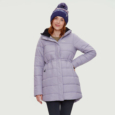 Louisa - Manteau isolé mi-long à capuche femme