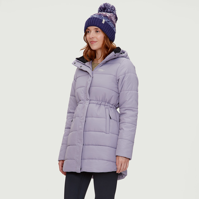 Louisa - Manteau isolé mi-long à capuche femme