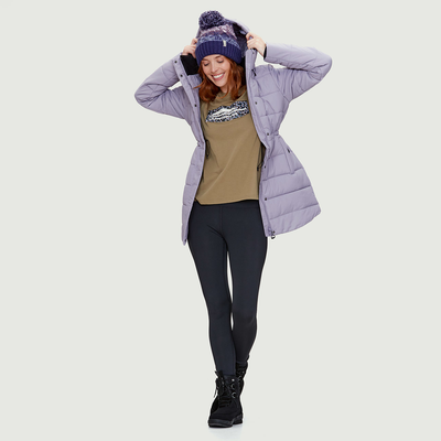 Louisa - Manteau isolé mi-long à capuche femme
