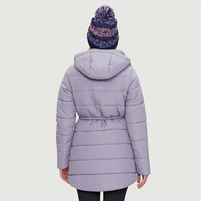 Louisa - Manteau isolé mi-long à capuche femme