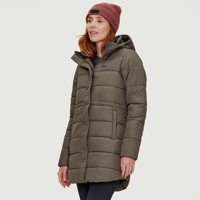 Louisa - Manteau isolé mi-long à capuche femme