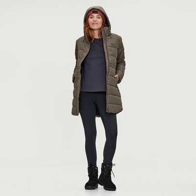 Louisa - Manteau isolé mi-long à capuche femme
