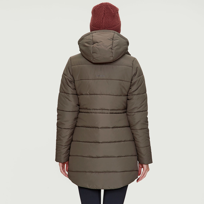Louisa - Manteau isolé mi-long à capuche femme