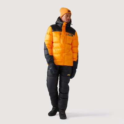 Doudoune ultra chaude en duvet pour homme couleur orange