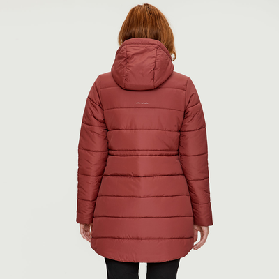 Louisa - Manteau isolé mi-long à capuche femme