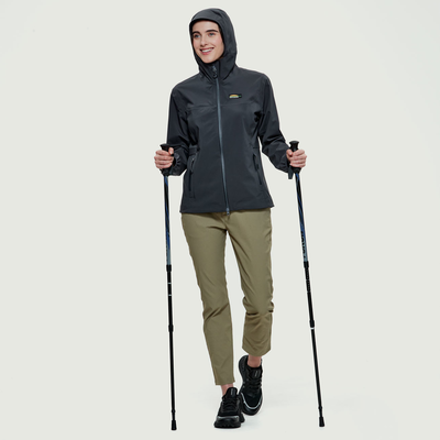 Pinacle - manteau imperméable de couleur noir pour femme