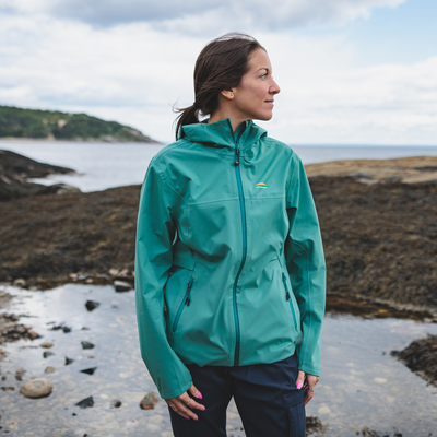 Pinacle - manteau imperméable de couleur verte pour femme