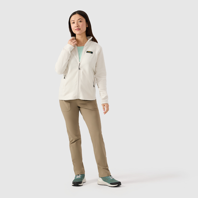 Nilas - veste en polaire couleur blanc cassé pour femme