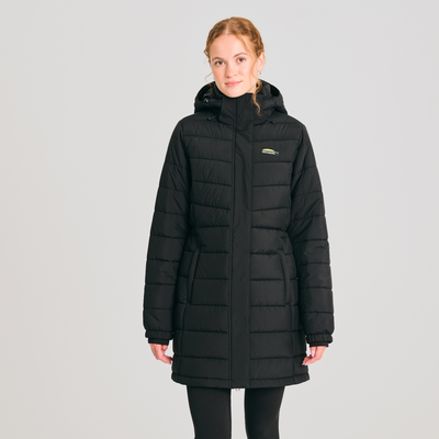 manteau d'hiver isolé pour femme de couleur noir