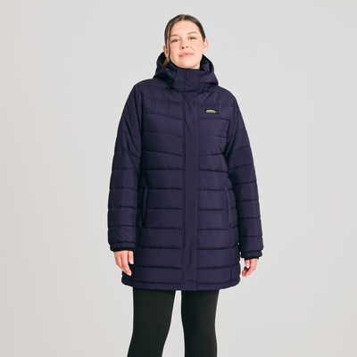 manteau d'hiver isolé pour femme de couleur bleu