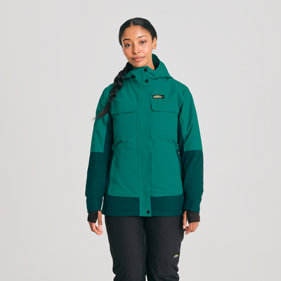 manteau de ski pour femme couleur vert