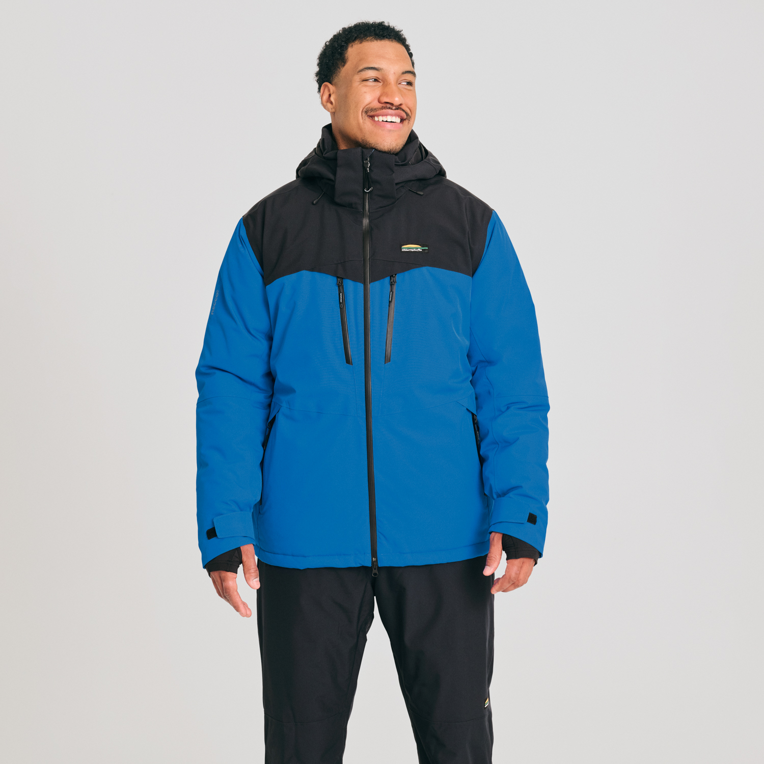 manteau de ski isolé pour homme de couleur bleu