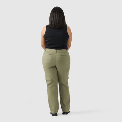 Trek - pantalon convertible pour femme de couleur vert