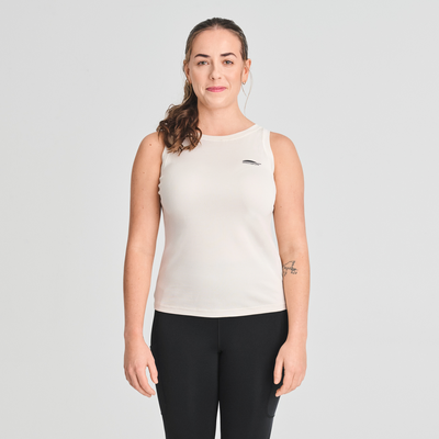 Camisole sport Aventure pour femme de couleur blanche