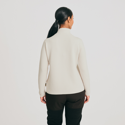 chandail gauffré pour femme couleur blanc