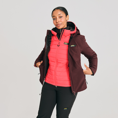 Pinacle - manteau imperméable de couleur brun pour femme