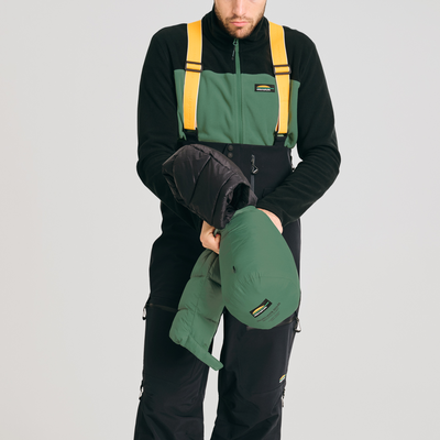 veste isolée en duvet pour homme de couleur verte
