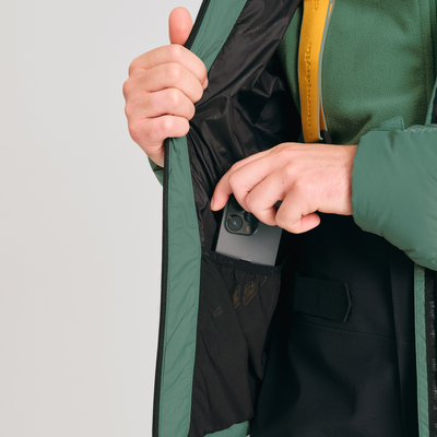 veste isolée en duvet pour homme de couleur verte