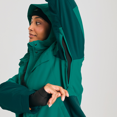 manteau de ski pour femme couleur vert