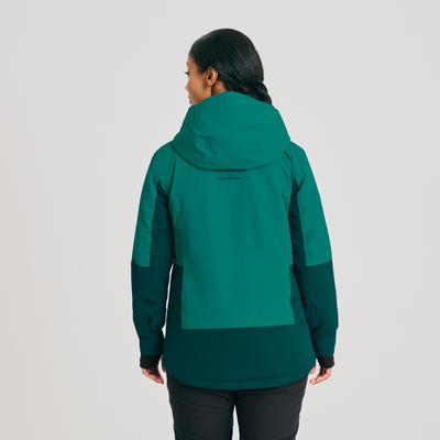 manteau de ski pour femme couleur vert