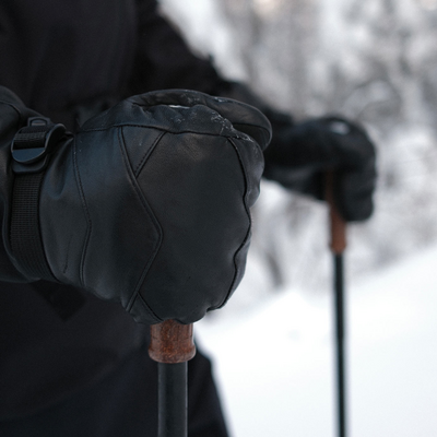 Mitaines de ski en cuir