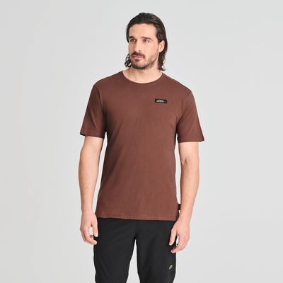 T-classique - t-shirt en coton bio couleur brun