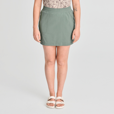 Allyson - jupe-short de randonnée couleur verte pour femme