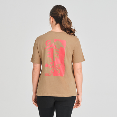 Géo - t-shirt en coton bio pour femme couleur beige