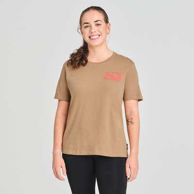 Géo - t-shirt en coton bio pour femme couleur beige