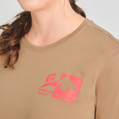 Géo - t-shirt en coton bio pour femme couleur beige
