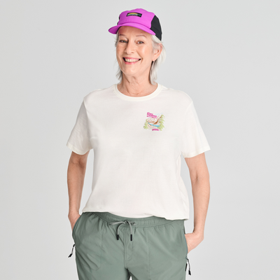 T-shirt Parc national en coton biologique couleur blanc pour femme