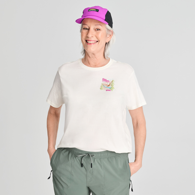 T-shirt Parc national en coton biologique couleur blanc pour femme