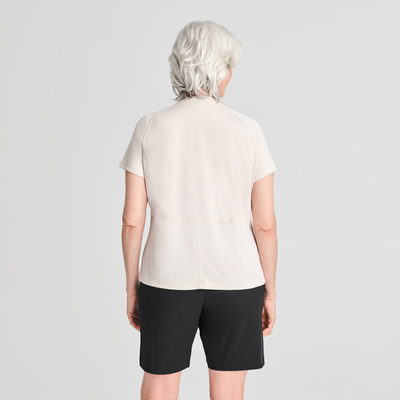 T-shirt technique pour femme de couleur blanc