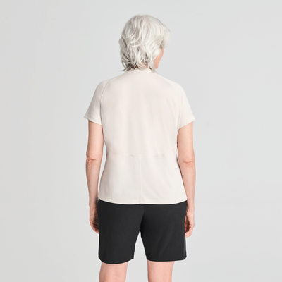 T-shirt technique pour femme de couleur blanc
