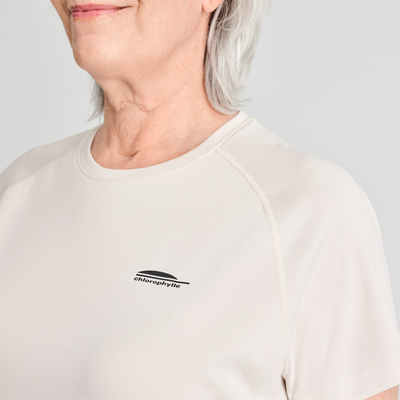 T-shirt technique pour femme de couleur blanc