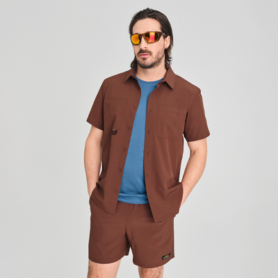 Durango - chemise à protection solaire couleur brune pour homme