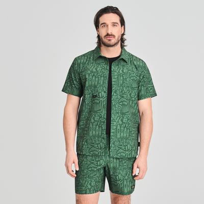 Durango - chemise à protection solaire couleur verte pour homme