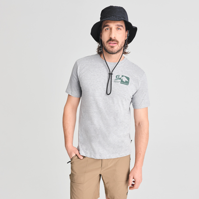 Géo - chandail en coton biologique de couleur gris pour homme