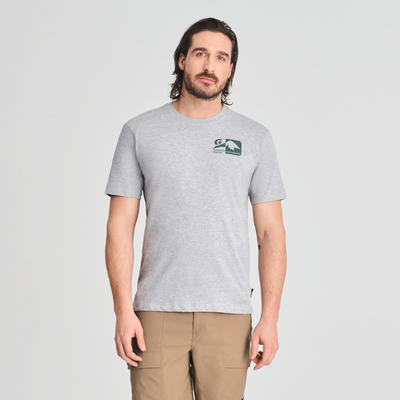 Géo - chandail en coton biologique de couleur gris pour homme