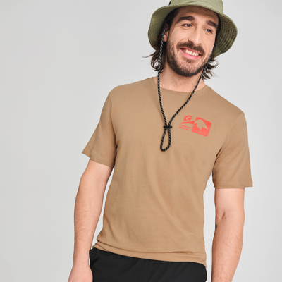 Géo - chandail en coton biologique de couleur beige pour homme
