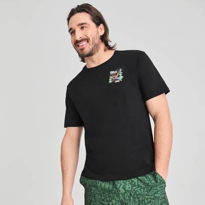 Parc national - t-shirt en coton biologique noir pour  homme