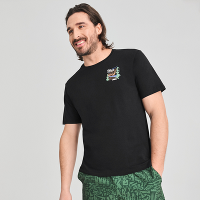 Parc national - t-shirt en coton biologique noir pour  homme