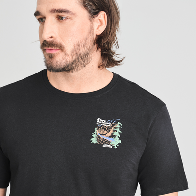 Parc national - t-shirt en coton biologique noir pour  homme